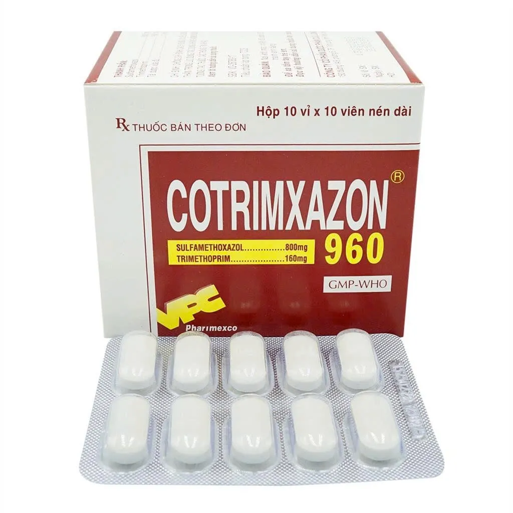 Cotrimxazon 960mg VPC (H/100v) – Kháng sinh phổ rộng, trị nhiều nhiễm khuẩn hiệu quả